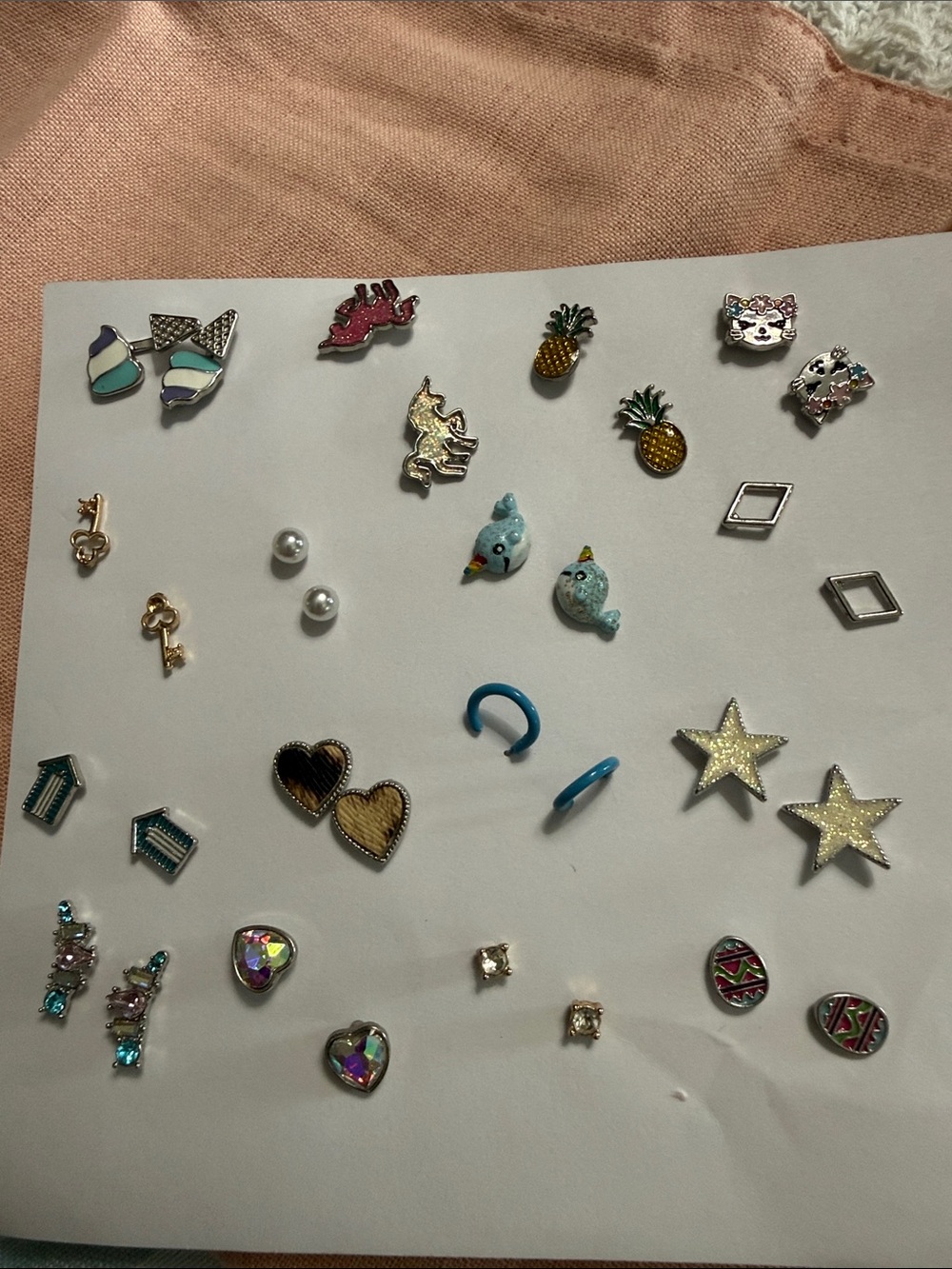 Assorted Women's Enamel and Stud Earring Set in Multicolor